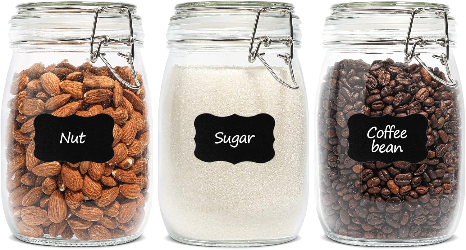 Airtight Glass Canister Set for Kitchen Storage