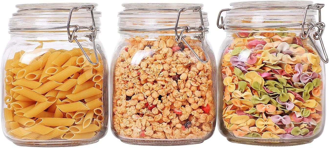 Airtight Glass Canister Set for Kitchen Storage