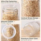 Airtight Glass Canister Set for Kitchen Storage