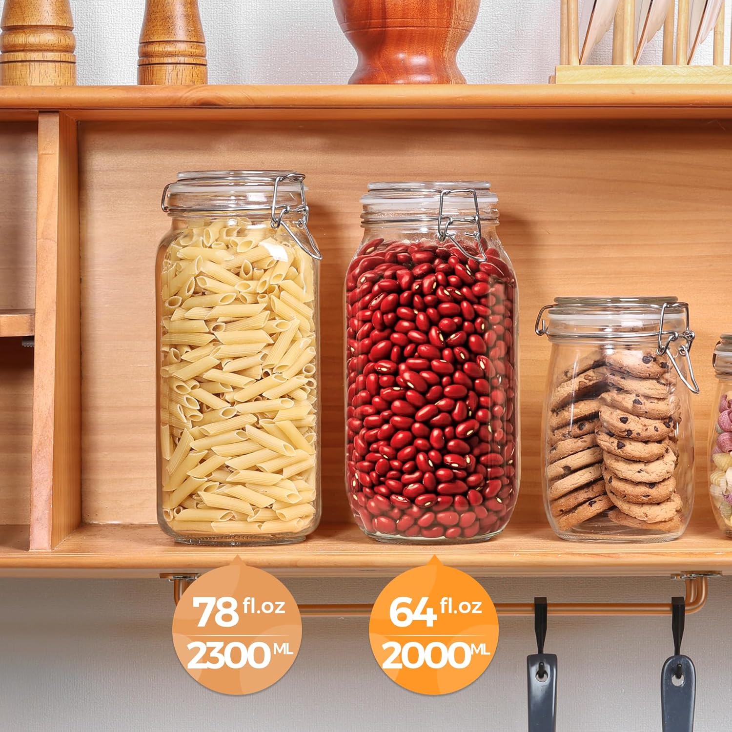 Airtight Glass Canister Set for Kitchen Storage