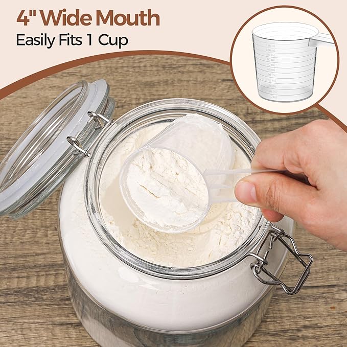 Airtight Glass Canister Set for Kitchen Storage