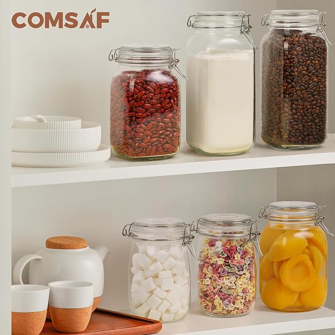 Airtight Glass Canister Set for Kitchen Storage