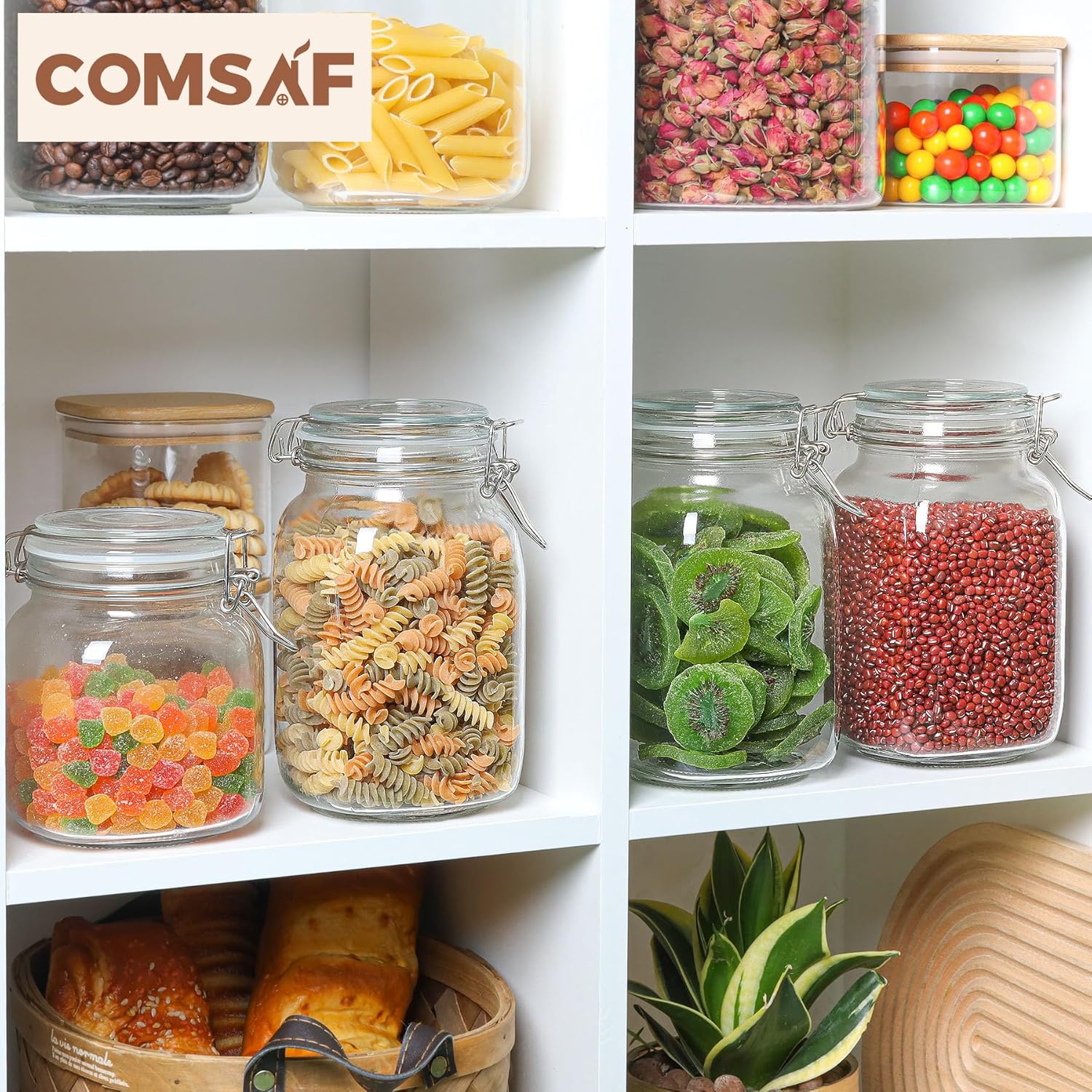 Airtight Glass Canister Set for Kitchen Storage