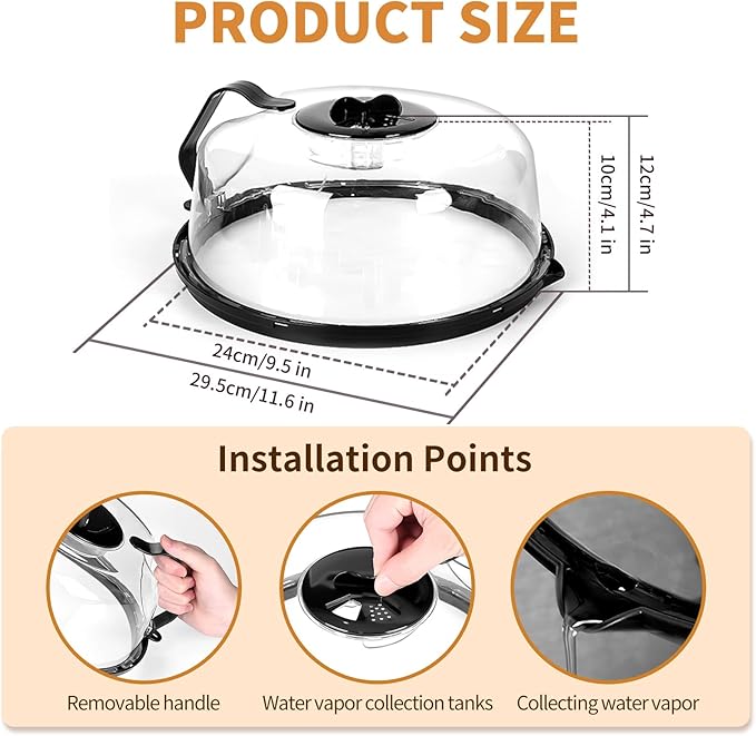 Microwave Splatter Cover with Steamer