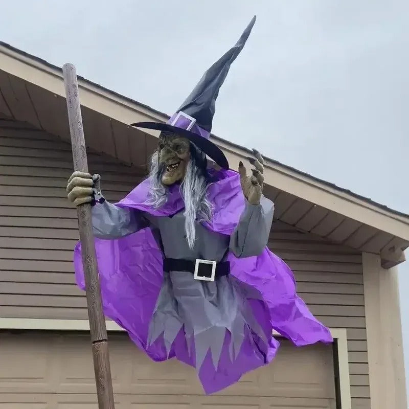 Halloween Props Garden Flying Witch