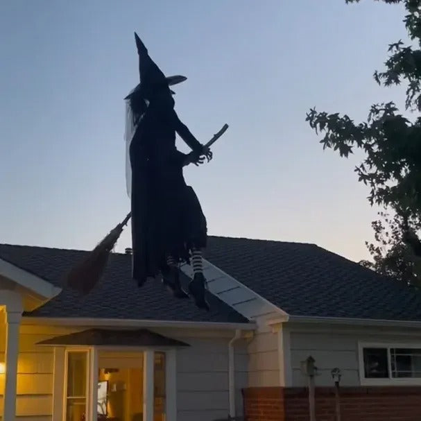 Halloween Props Garden Flying Witch