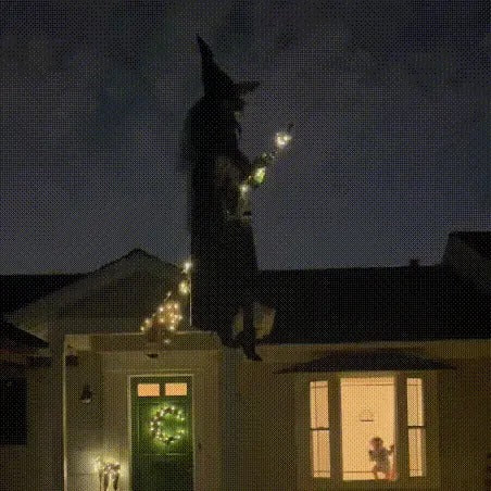 Halloween Props Garden Flying Witch